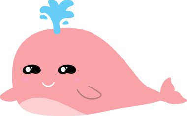 Beyaz arkaplanda balina çizimi.