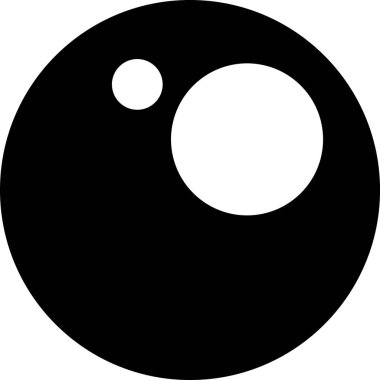 Beyaz arkaplanda siyah daire simgesi izole edildi