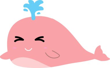 Beyaz arkaplanda balina çizimi.