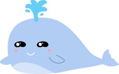 Beyaz arkaplanda balina çizimi.