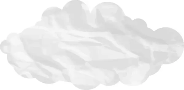 Мультфильм Облако Мятой Текстурой Бумаги Изолированы Белом — стоковое фото