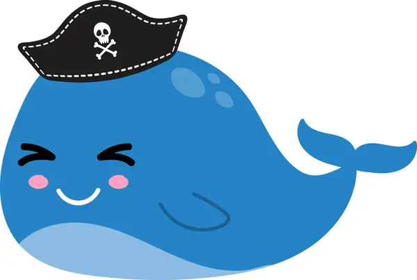 Close Cute Whale Pirates Hat — Stock Photo, Image