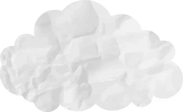 白い背景に雲の形をした粉砕紙 — ストック写真