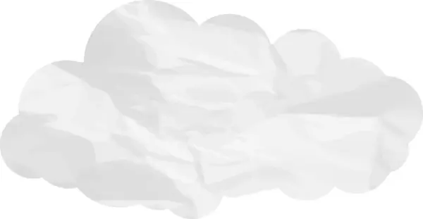 Nube Dibujos Animados Con Textura Papel Arrugado Aislado Blanco — Foto de Stock
