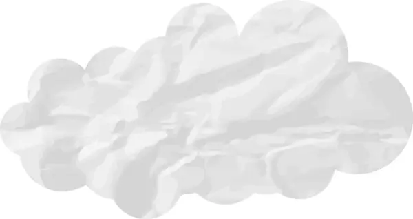 Cartoon Cloud Crumpled Paper Texture Isolated White — Stock Photo, Image