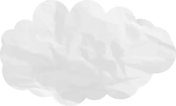 Sarjakuva Pilvi Rypistynyt Paperi Rakenne Eristetty Valkoinen — kuvapankkivalokuva
