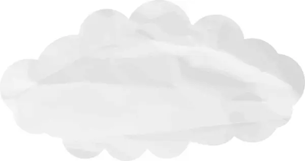 卡通云 纸纹皱折 白色孤立 — 图库照片