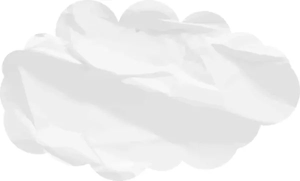 Nuvem Desenho Animado Com Textura Papel Amassado Isolado Branco — Fotografia de Stock