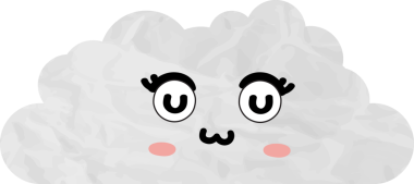 sevimli bulut kağıtları, çizgi film elementleri