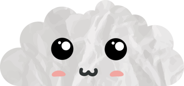 Şirin bulut kağıdı sanatı, buruşuk element