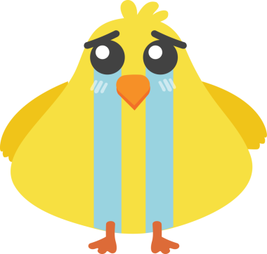 Çizgi film tarzında şirin sarı kuş.