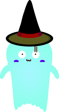 bir hayaletin düz renk simgesi