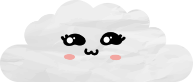 sevimli bulut kağıtları, çizgi film elementleri