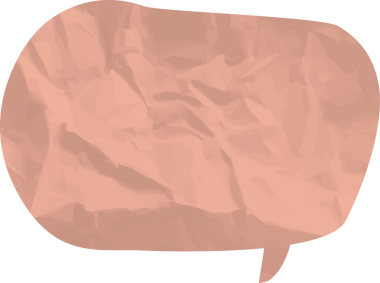 Eski grunge kağıt konuşma balonu, buruşuk element