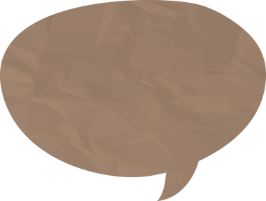 Eski grunge kağıt konuşma balonu, buruşuk element