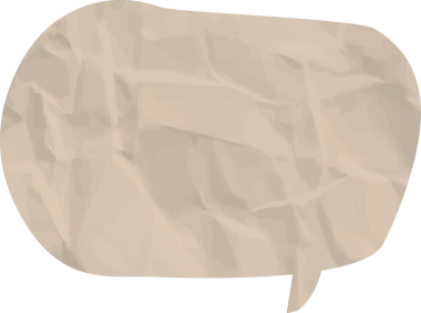 Eski grunge kağıt konuşma balonu, buruşuk element