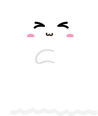 izole edilmiş şirin hayalet çizgi film vektör tasarımı