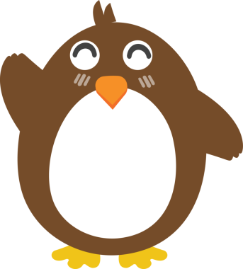 Açık gözlü sevimli penguen çizgi filmi.