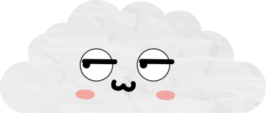 sevimli bulut kağıtları, çizgi film elementleri