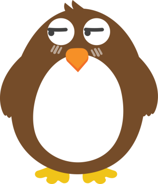 Çizgi film karalaması Komik penguen