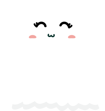 yalnız kawaii şirin hayalet çizgi filmi
