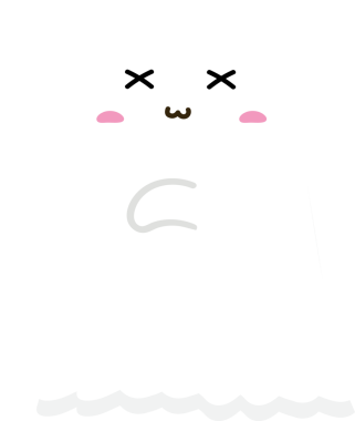 Beyaz arkaplan, vektör üzerinde izole şirin hayalet