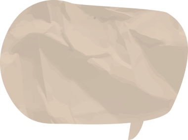 Eski grunge kağıt konuşma balonu, buruşuk element