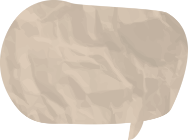 Eski grunge kağıt konuşma balonu, buruşuk element