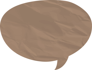 Eski grunge kağıt konuşma balonu, buruşuk element