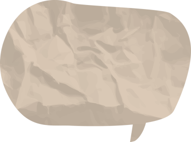 Eski grunge kağıt konuşma balonu, buruşuk element