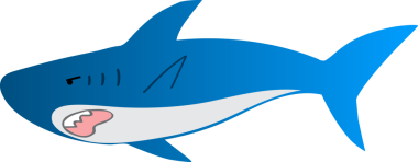 mavi köpekbalığı çizgi film simgesi
