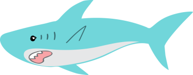 Şirin köpekbalığı karikatürü, deniz hayvanı