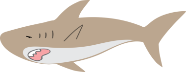 Şirin köpekbalığı karikatürü, deniz hayvanı