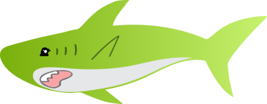 Şirin köpekbalığı karikatürü, deniz hayvanı