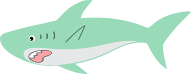 Şirin köpekbalığı karikatürü, deniz hayvanı