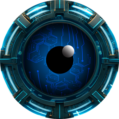 Gelecekteki teknoloji konseptinin gözü.