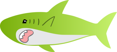 Şirin köpekbalığı karikatürü, deniz hayvanı