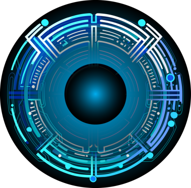 Göz siber gelecek teknolojisi kavramı