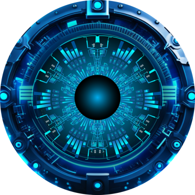 Göz siber gelecek teknolojisi kavramı