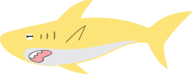 Şirin köpekbalığı karikatürü, deniz hayvanı