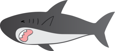 vektör karikatür komik köpekbalığı