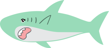 karikatür şirin balık, izole edilmiş