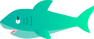 Şirin köpekbalığı karikatürü, deniz hayvanı