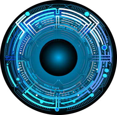 Göz siber gelecek teknolojisi kavramı