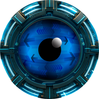 Siyah üzerine soyut göz