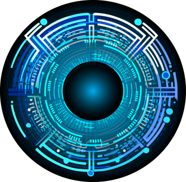 Göz siber gelecek teknolojisi kavramı