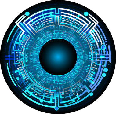 Göz siber gelecek teknolojisi kavramı