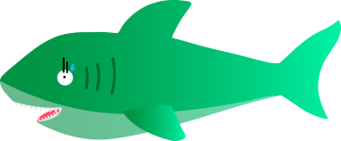 Şirin köpekbalığı karikatürü, deniz hayvanı