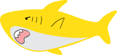 Şirin köpekbalığı karikatürü, deniz hayvanı