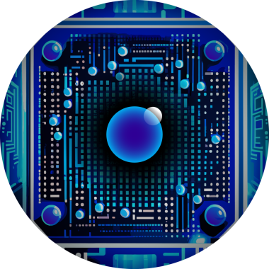 devre kartı teknoloji simgesi vektörü